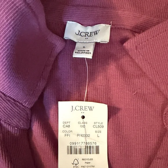 J. Crew Mauve Short Sleeve Shirt
Pit to pit 17 inches 
Length 25 inches - Picture 2 of 2